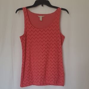 Banana Republic Coral Zigzag Tank Top